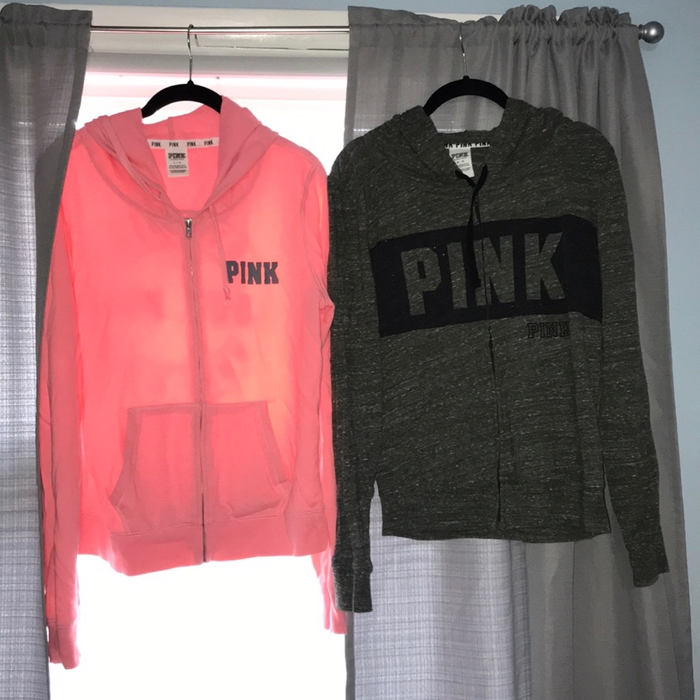 VS PINK zip ups